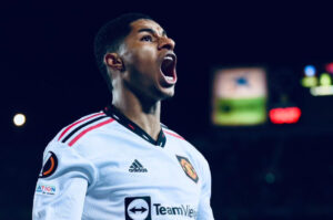 Pemain Manchester United Marcus Rashford