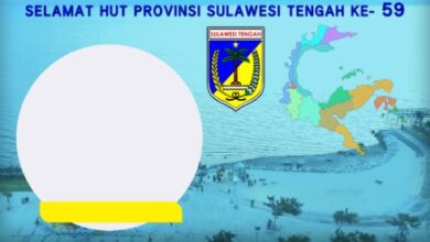Inilah link twibbon Hari Jadi Provinsi Sulawesi Tengah ke-59 dapat dibagikan di medsos. (Twibbonize.com)