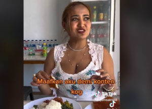 lina mukherjee makan daging babi