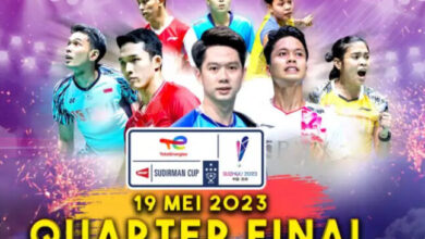 Berikut ini link live streaming ndonesia vs China di Perempat Final Sudirman Cup 2023.