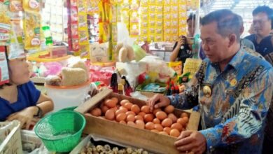 Walikota Serang Syafrudin sidak ke Pasar Lama, Kota Serang, Jumat 26 Mei 2023 siang. Sidak ke Pasar Lama karena harga telur ayam saat ini tengah meroket.