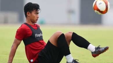 Timnas Indonesia U-22 menghadapi Timnas Vietnam U-22 dalam laga semifinal SEA Games 2023, di National Olympic Stadium, Phnom Penh, Kamboja, Sabtu 13 Mei 2023.