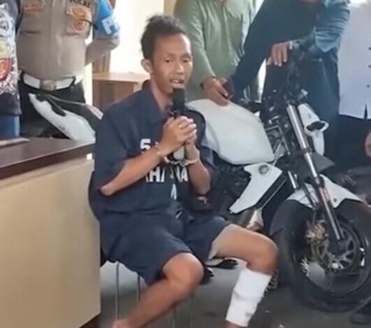 Husein, pelaku pembunuhan bos galon di Semarang. (Tangkapan layar)