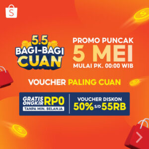 Ini kode voucher Shopee hari ini Selasa 2 Mei 2023