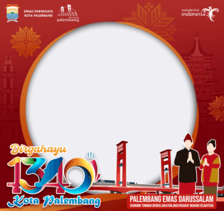 Kumpulan twibbon Hari Jadi Kota Palembang ke 1340 tahun 2023