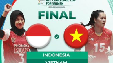 Indonesia vs Vietnam di final bola voli AVC Challenge Cup 2023.