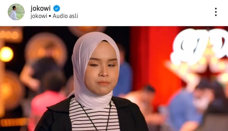 Putri Ariani berhasil membuat Presiden RI Jokowi bangga dengan mengapresiasi dalam unggahan Instagramnya. (Instagram/@jokowi)