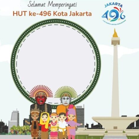 Link twibbon HUT DKI Jakarta ke 496 gratis. (Twibbonize/reviewteknologiku.tech)