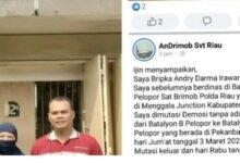 Curhatan Anggota Brimob Polda Riau Dimutasi.