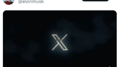 Perubahan logo di Twitter dari burung biru ke logo X