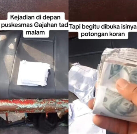 Viral tukang becak kena prank isi amplop berisi koran. (Instagram/@lambe_turah)
