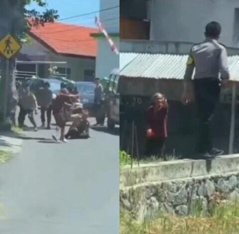 Potret ODGJ di Manado ngamuk hingga tebas polisi pakai parang. (Instagram/@terangmedia)