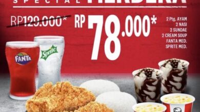 Promo KFC Rp75 ribu kombo spesial merdeka. (Twitter/@Racundiskonshopee)