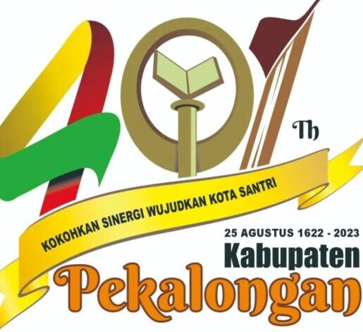 Logo resmi dan ucapan selamat Hari Jadi Kabupaten Pekalongan ke-401 tahun 2023 bahasa Jawa. (Instagram/@kab_pekalongan)
