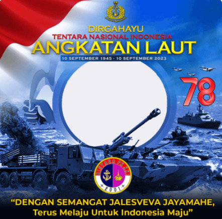 Twibbon HUT TNI AL ke-78 tahun 2023.