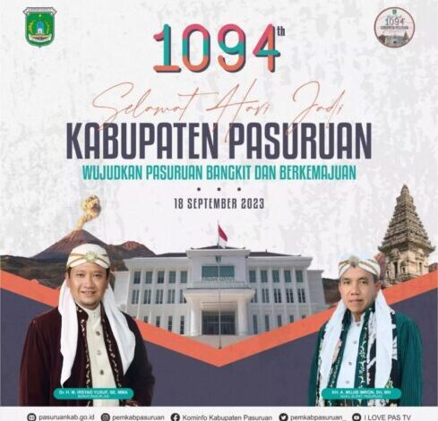 Ucapan selamat Hari Jadi Kabupaten Pasuruan yang ke-1094. (Instagram @pemkabpasuruan)