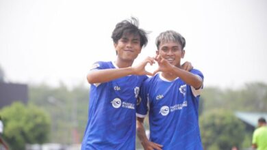 Dua pemain Persipan Pandeglang selebrasi usai mencetak gol, Rabu 11 Oktober 2023 (Dok Persipan)