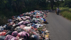 Doni Serang Sampah Numpuk dan Bau Busuk di Jalan Kampung Baru Cipocok Jaya Kota Serang 1