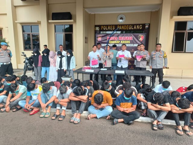 Konvoi Kelulusan Bawa Sajam, 47 Pelajar Diamankan Polres Pandeglang