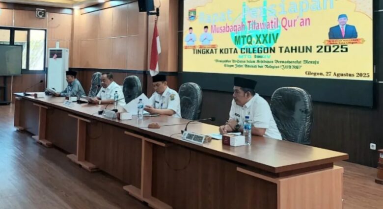 Suasana rapat persiapan MTQ di Kota Cilegon belum lama ini. (Uri/Banten Raya)
