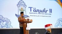 Gubernur Banten Andra Soni saat memberikan sambutan sekaligus membuka acara Tanwir II Nasyiatul Aisyiyah di Hotel Horison Serang, Kamis, 4 September 2025