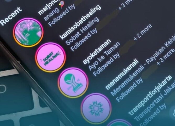 Foto profil pink dan hijau