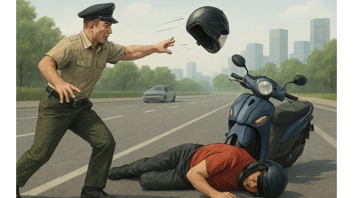 Oknum Polisi Pelempar Helm ke Pemotor Dihukum Demosi 5 Tahun