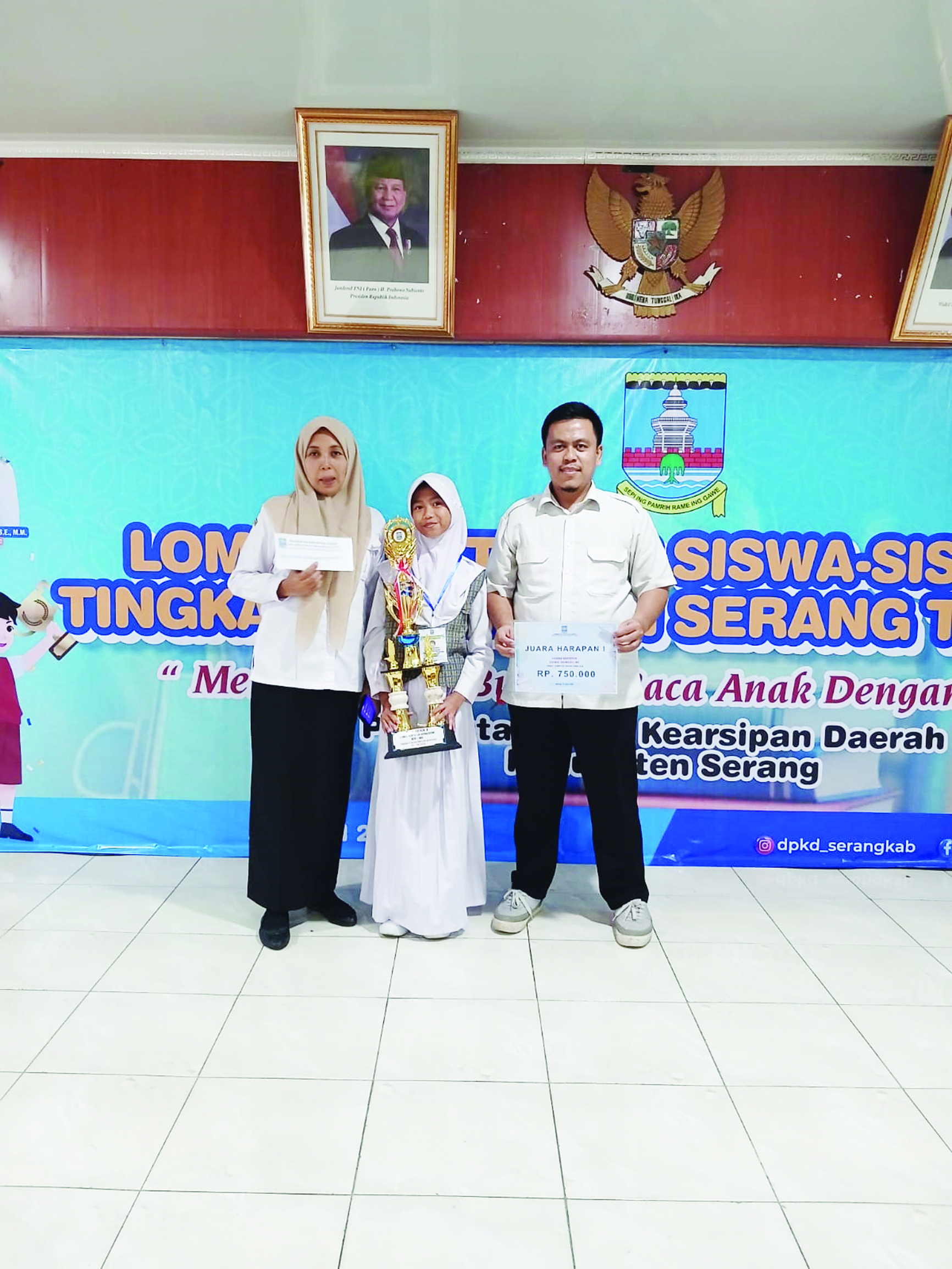 Siswi SD Negeri Pasir Mancak Raih Juara Harapan 1 Lomba Bertutur Tingkat Kabupaten Serang