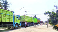 Perbaikan Jalan Biang Kerok Macet di Pertigaan Tol Cilegon Timur