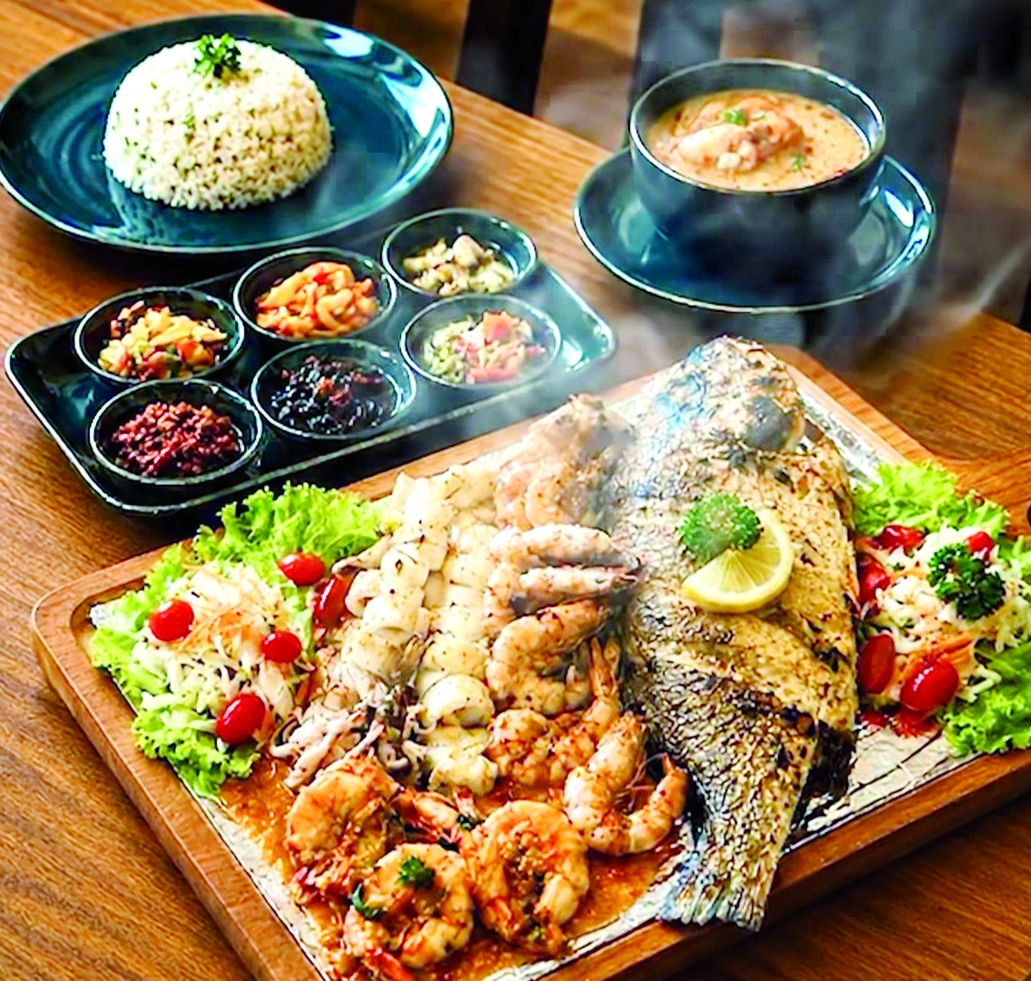 Nikmati Seafood Platter Lengkap di Gongji Resto and Cottage