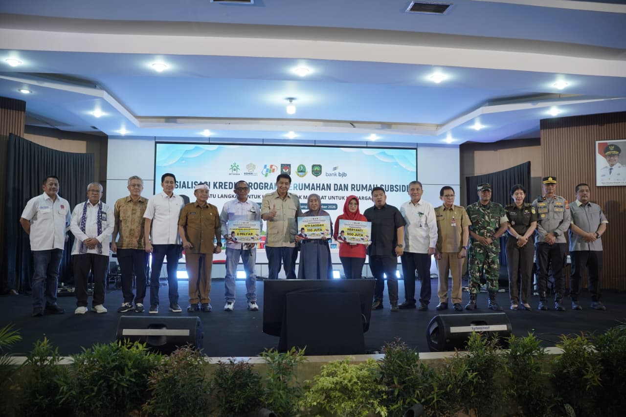 Sosialisasi Kredit Program Perumahan dan Rumah Subsidi yang berlangsung di Aula Oman Syahroni, Perkantoran Pemda Kabupaten Subang, Jalan Dewi Sartika No. 2, Soklat, Kecamatan Subang, Kabupaten Subang.